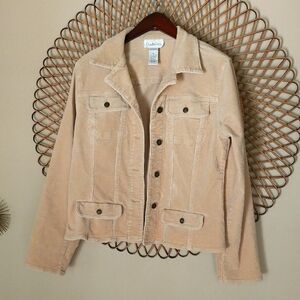Chadwicks Vintage Style Courdoroy Jacket Light Tan Size 6tall